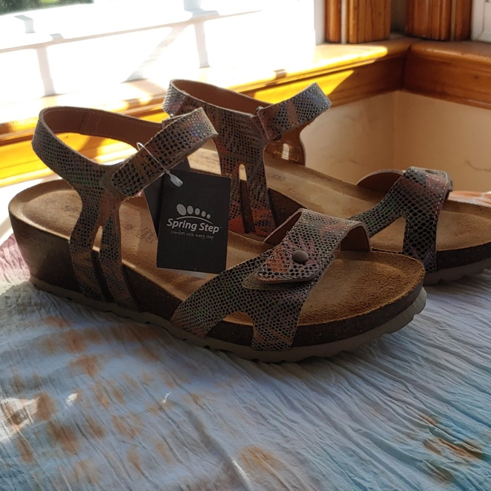 Spring Step Charanga multi wedge sandal size 10.5